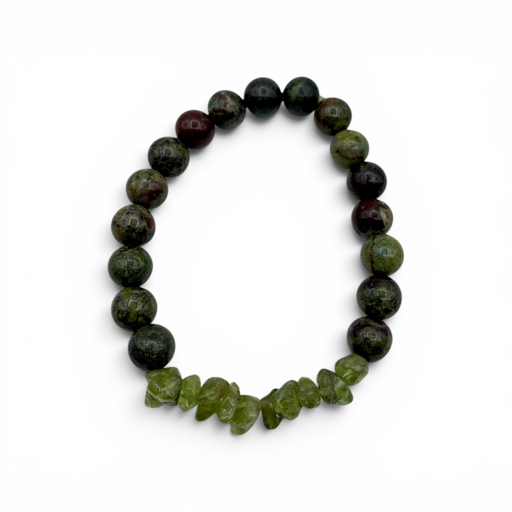 Bracelet - Jasper Dragon's Blood & Peridot